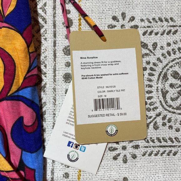 Women's Sativa Dress Swirly Tile Print Medium NWT - Picture 6 of 9